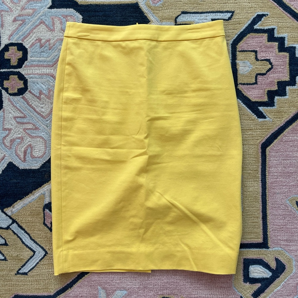 J.Crew No. 2 Pencil Skirt in Yellow - Size 2